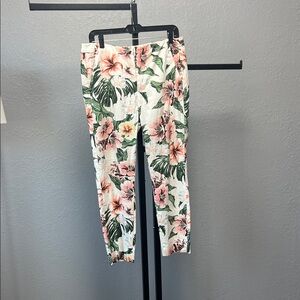 Spring Summer Floral Pattern Pants
